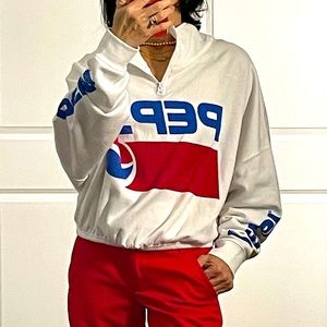 pepsi zip up moletom com capuz